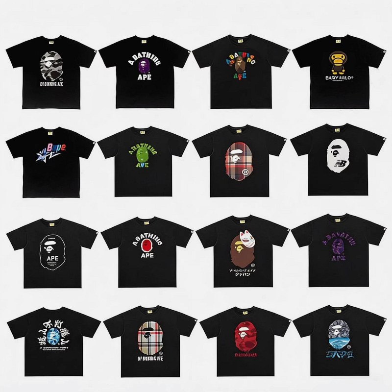 Reseña de la colección de camisetas Bape Classic Monkey Print: encogimiento, recuperación del cuello y la banda de 250–300 g/m²