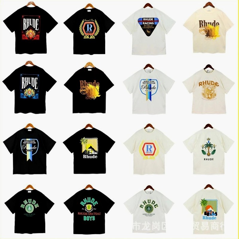Reseña de las camisetas Rhude Trendy con varios diseños impresos: reduciendo la talla de un hallazgo de hoja de cálculo de 8,36 USD y 240 g